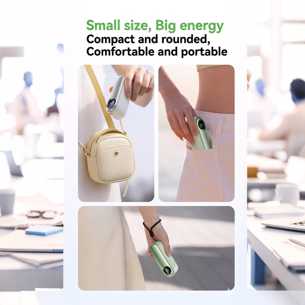 [White] High-Speed 4000mah Mini Handheld Rechargeable Fan (SM1043)