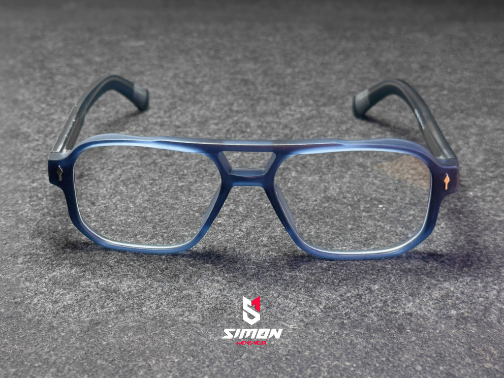 Transparent Blue Double Beam Anti-Blue Glass (SM1018)