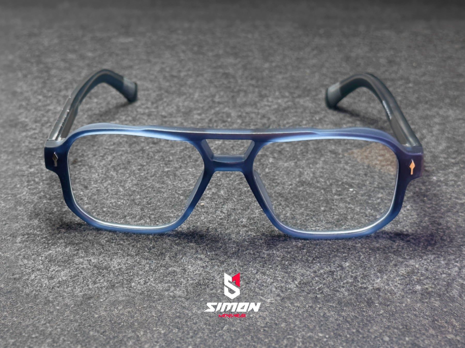 Transparent Blue Double Beam Anti-Blue Glass (SM1018)