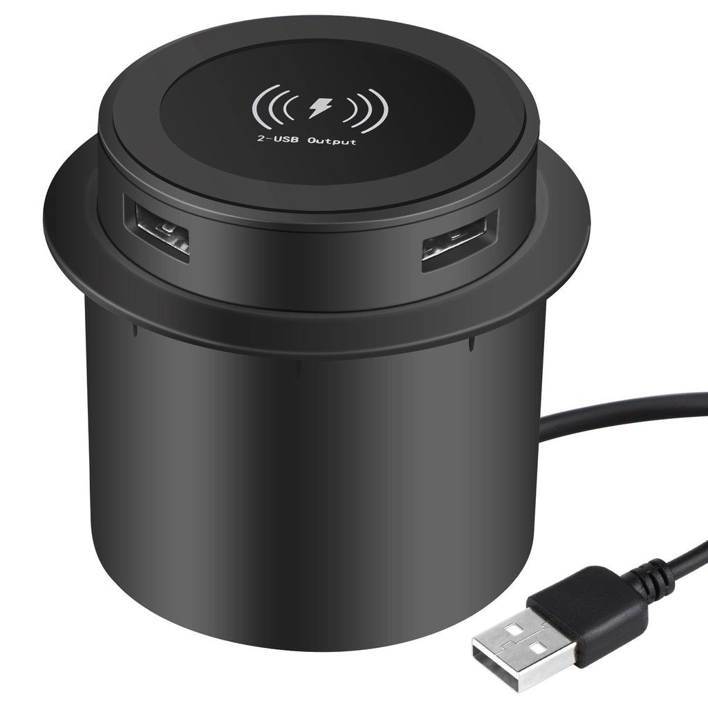 3-in-1 Multifunctional Hidden USB + Wireless Charger