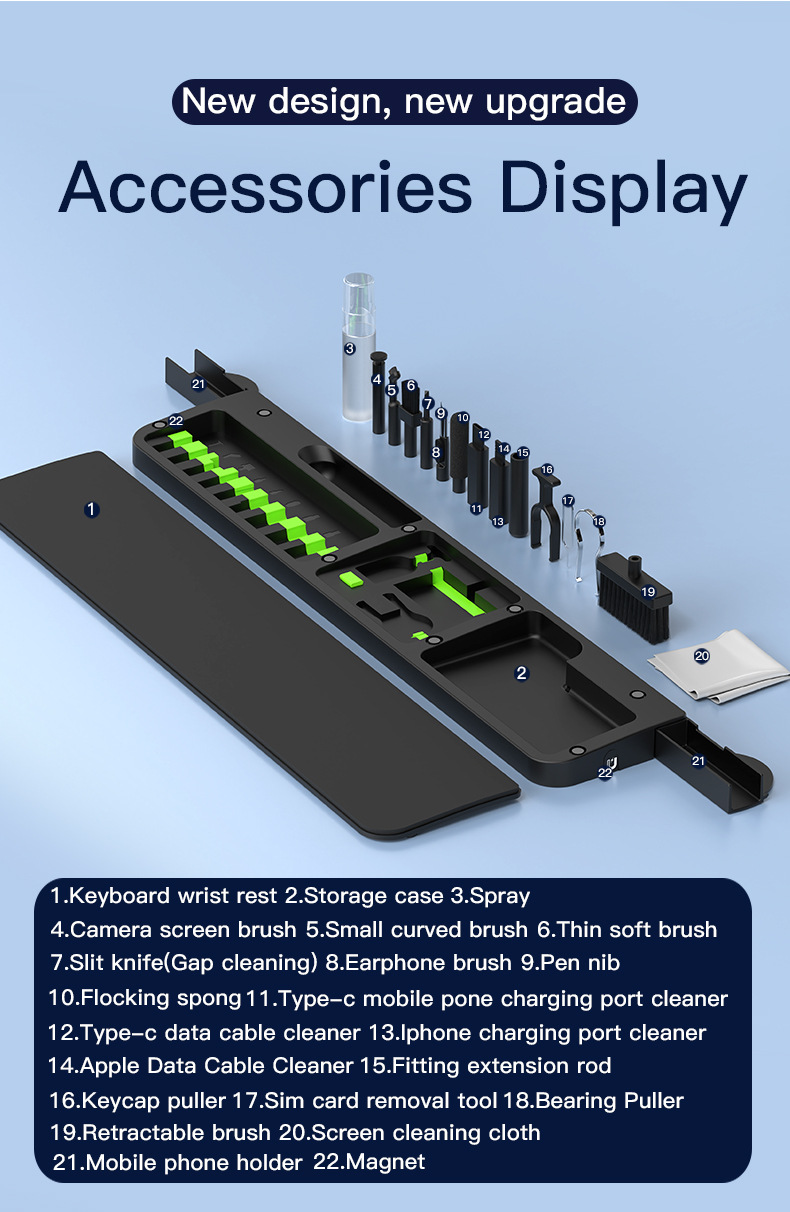 [61 Key] Keyboard Hand Support Cleaning Storage Box (SM1045)