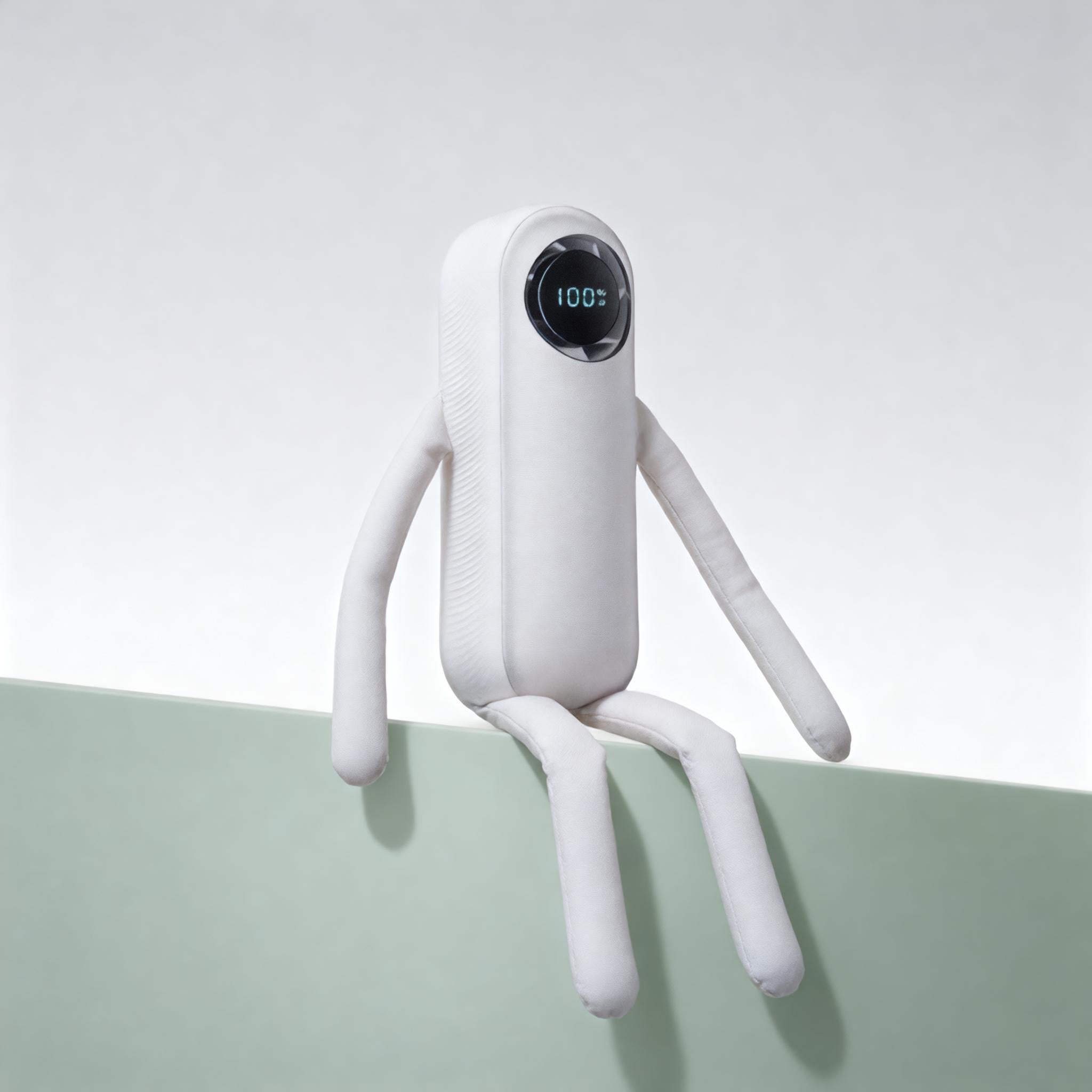 [White] High-Speed 4000mah Mini Handheld Rechargeable Fan (SM1043)