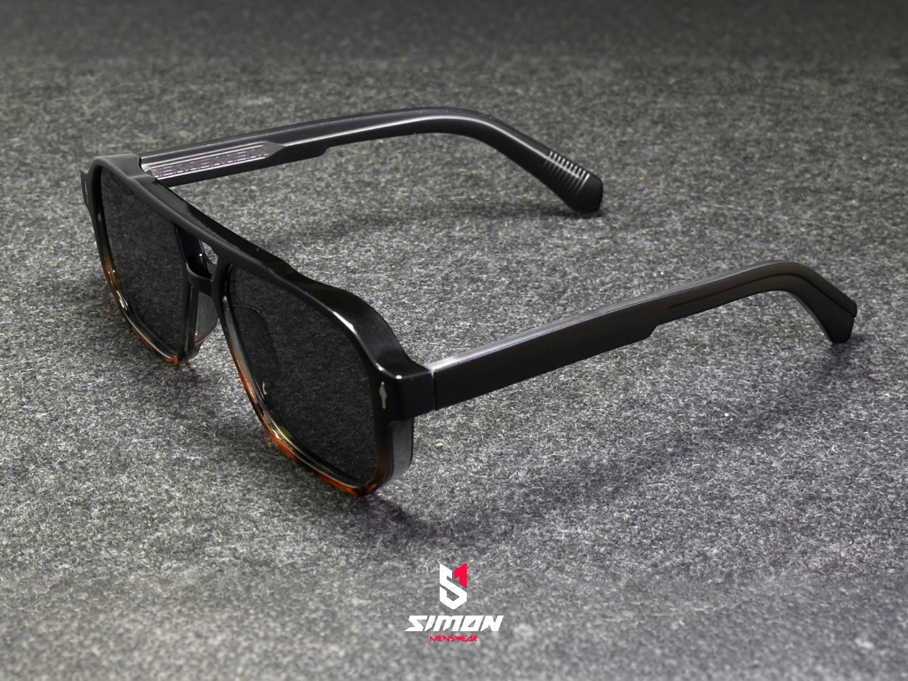 Dual Tone Pilot Style UV400 Squre Frame Sunglass (SM1021)