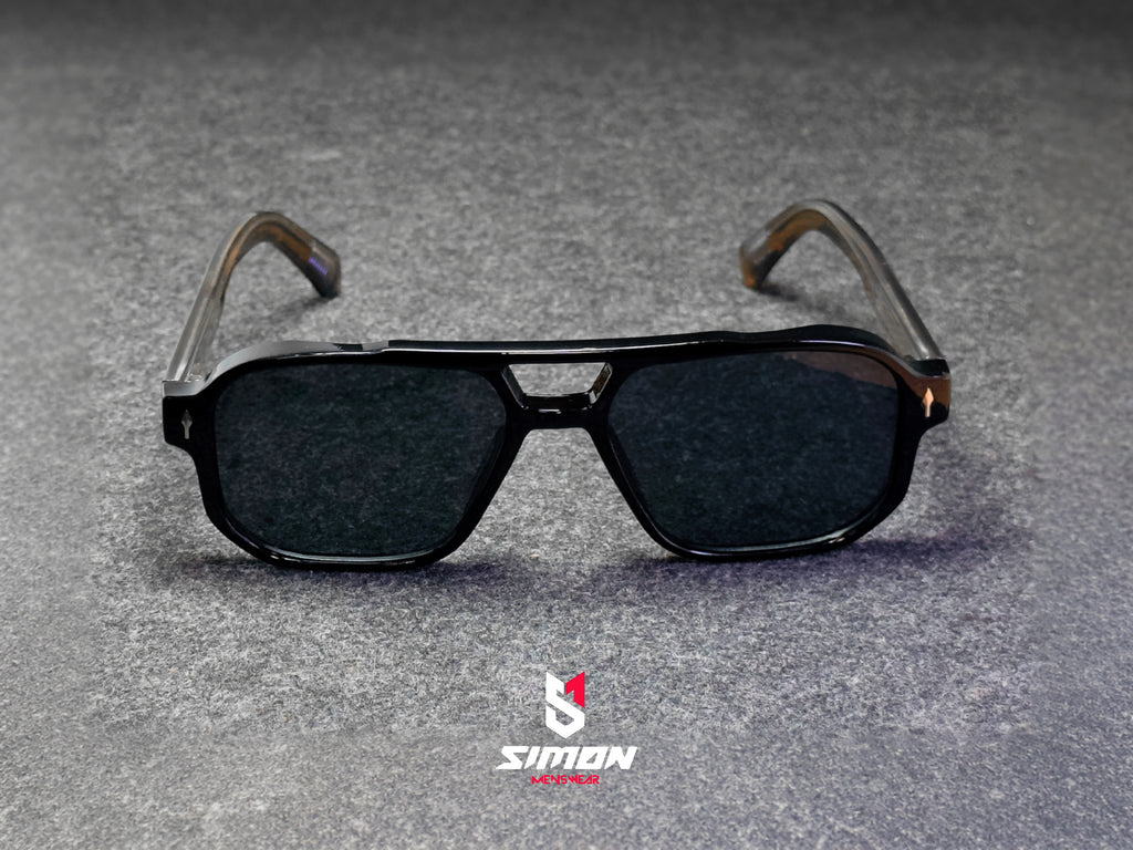 Black+Tea Pilot Style UV400 Squre Frame Sunglass (SM1022)