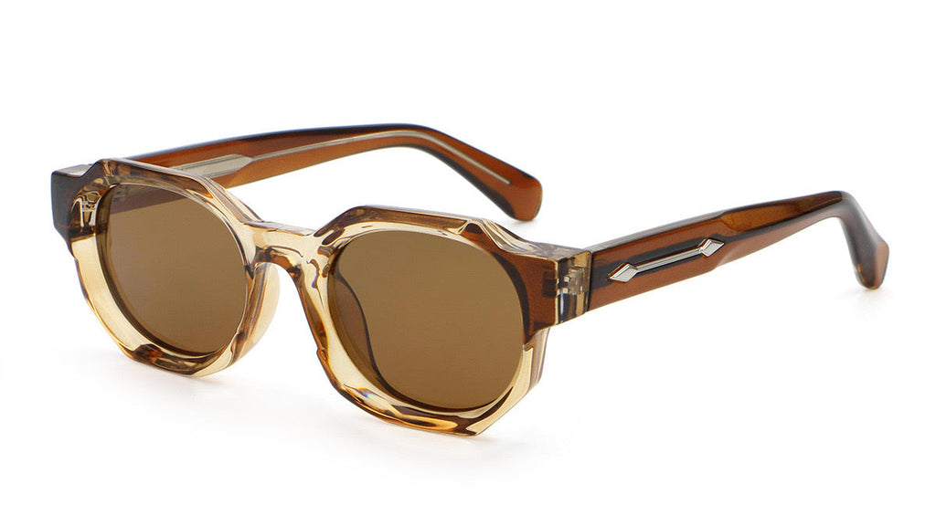 Transparent Brown High-End Sunglasses for Women(SM1009)