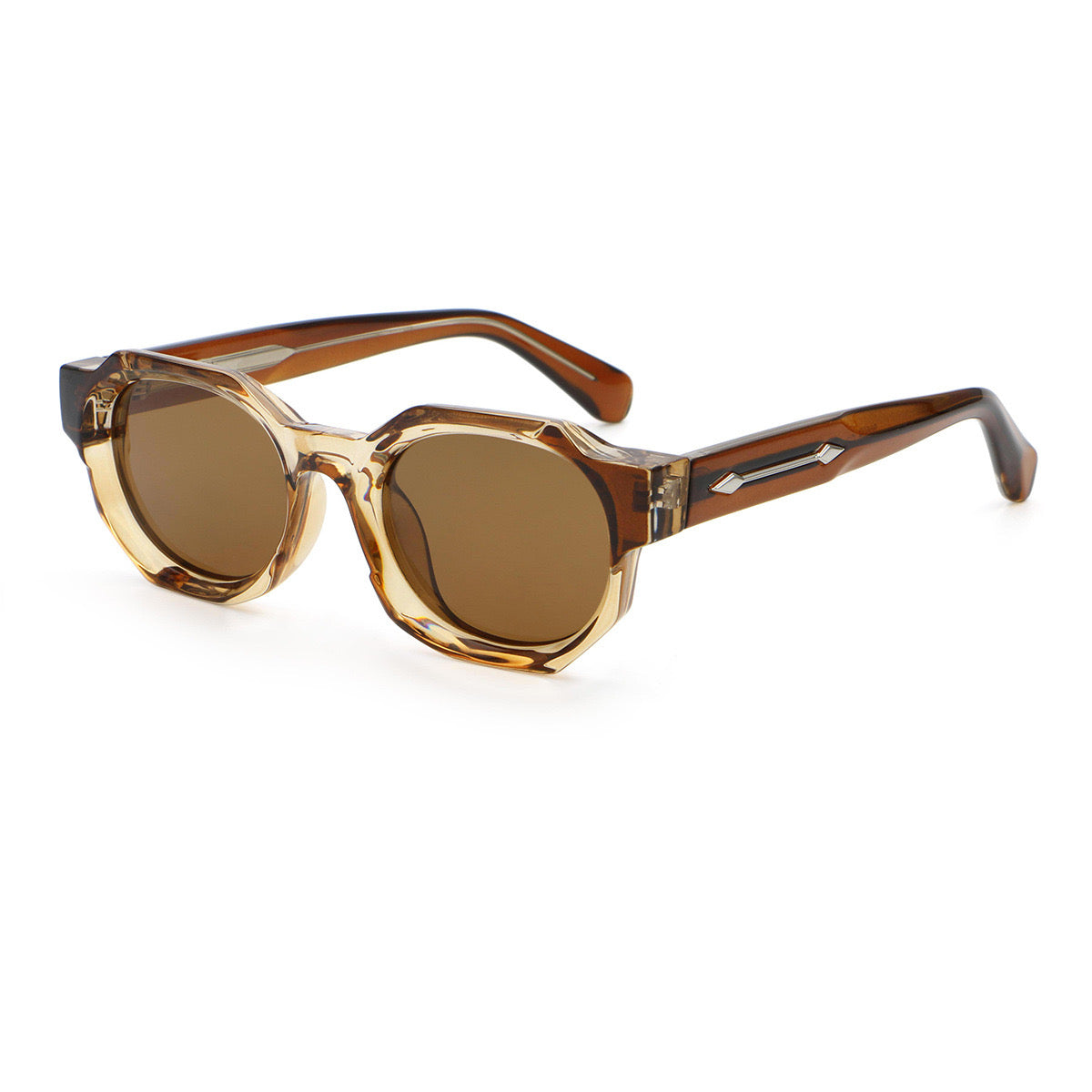 Transparent Brown High-End Sunglasses for Women/Men (Code - SM1009)