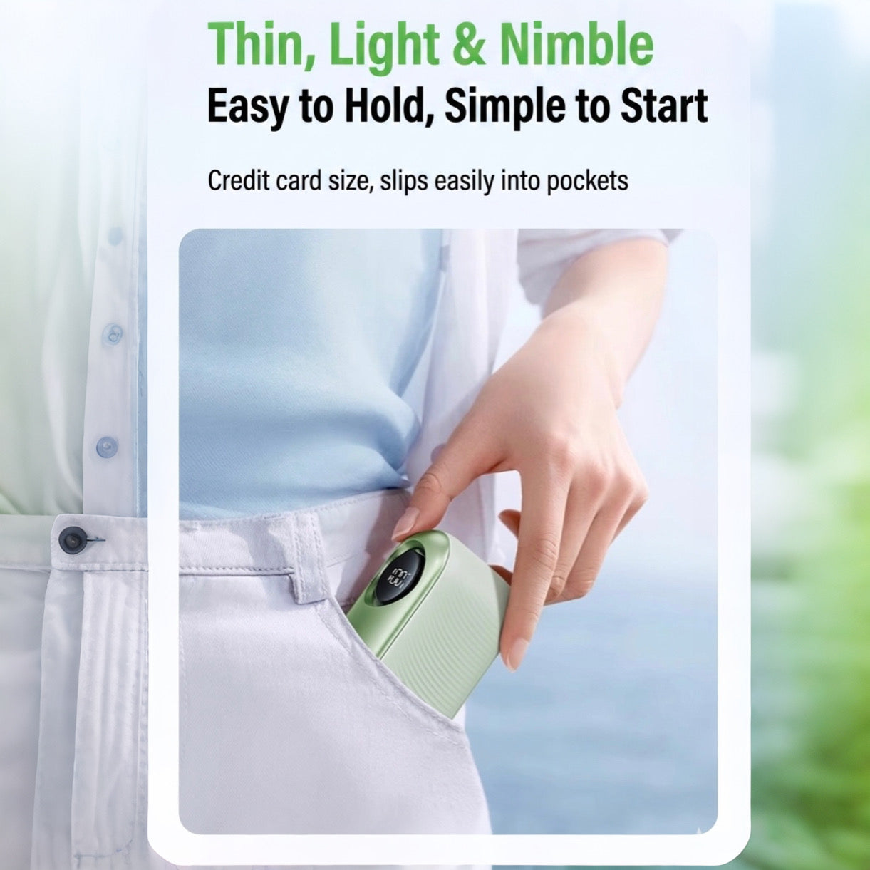 [White] High-Speed 4000mah Mini Handheld Rechargeable Fan (SM1043)