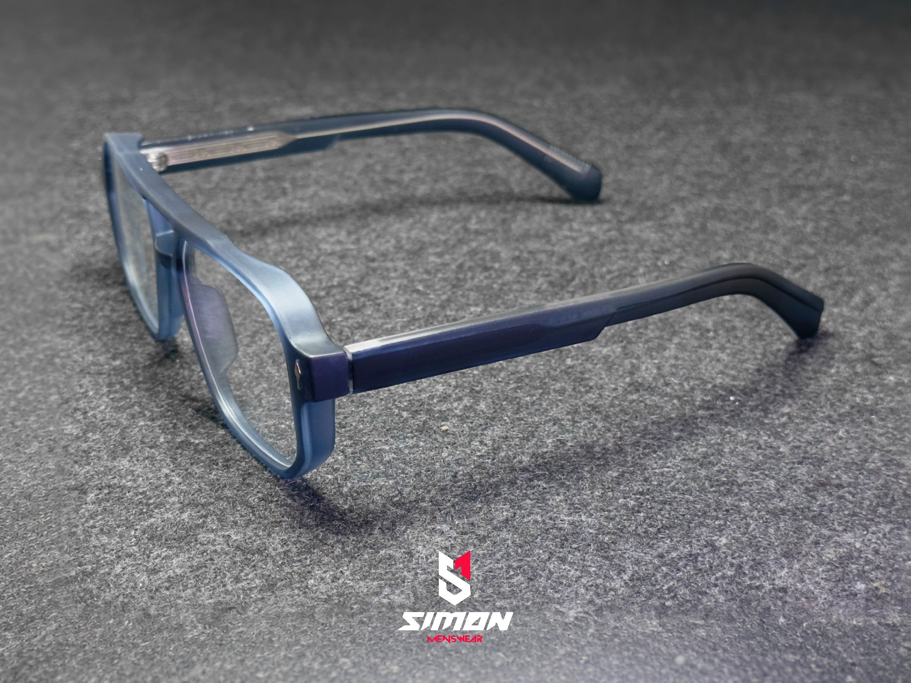 Transparent Blue Double Beam Anti-Blue Glass (SM1018)