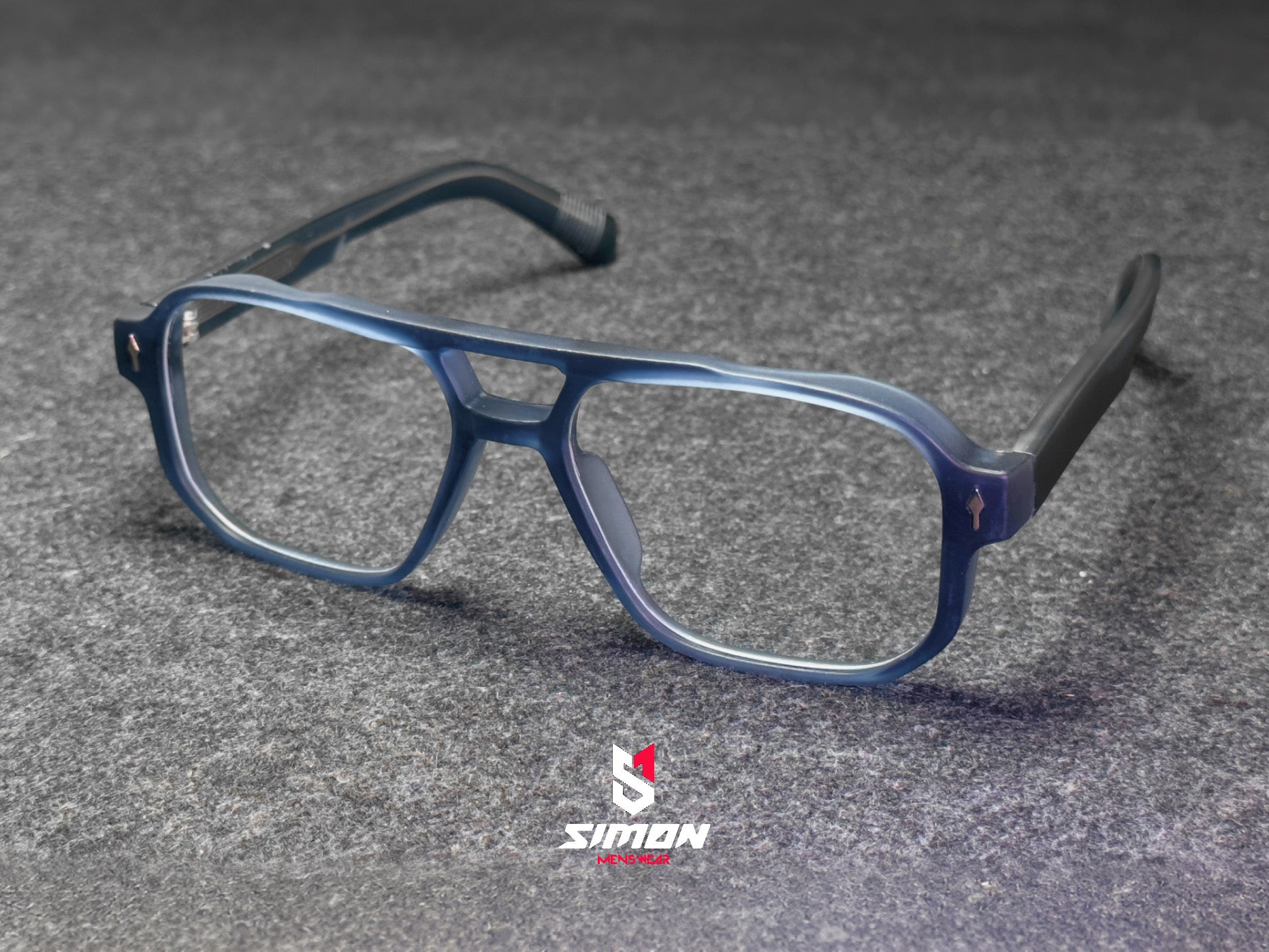 Transparent Blue Double Beam Anti-Blue Glass (SM1018)