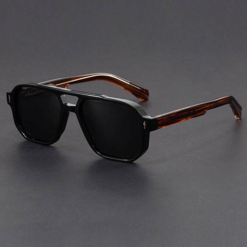Black+Tea Pilot Style UV400 Squre Frame Sunglass (SM1022)