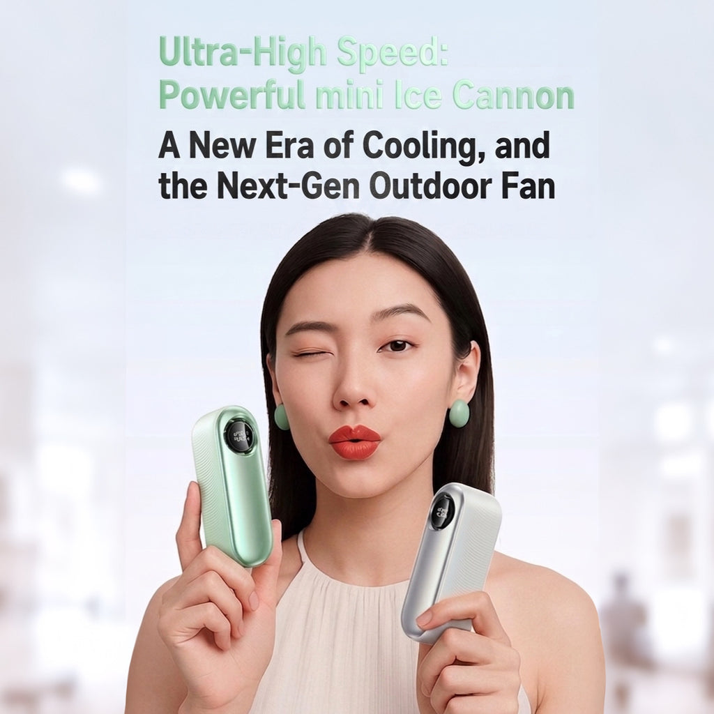 [White] High-Speed 4000mah Mini Handheld Rechargeable Fan (SM1043)