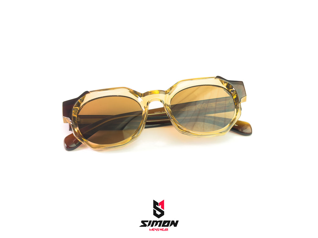 Transparent Brown High-End Sunglasses for Women(SM1009)